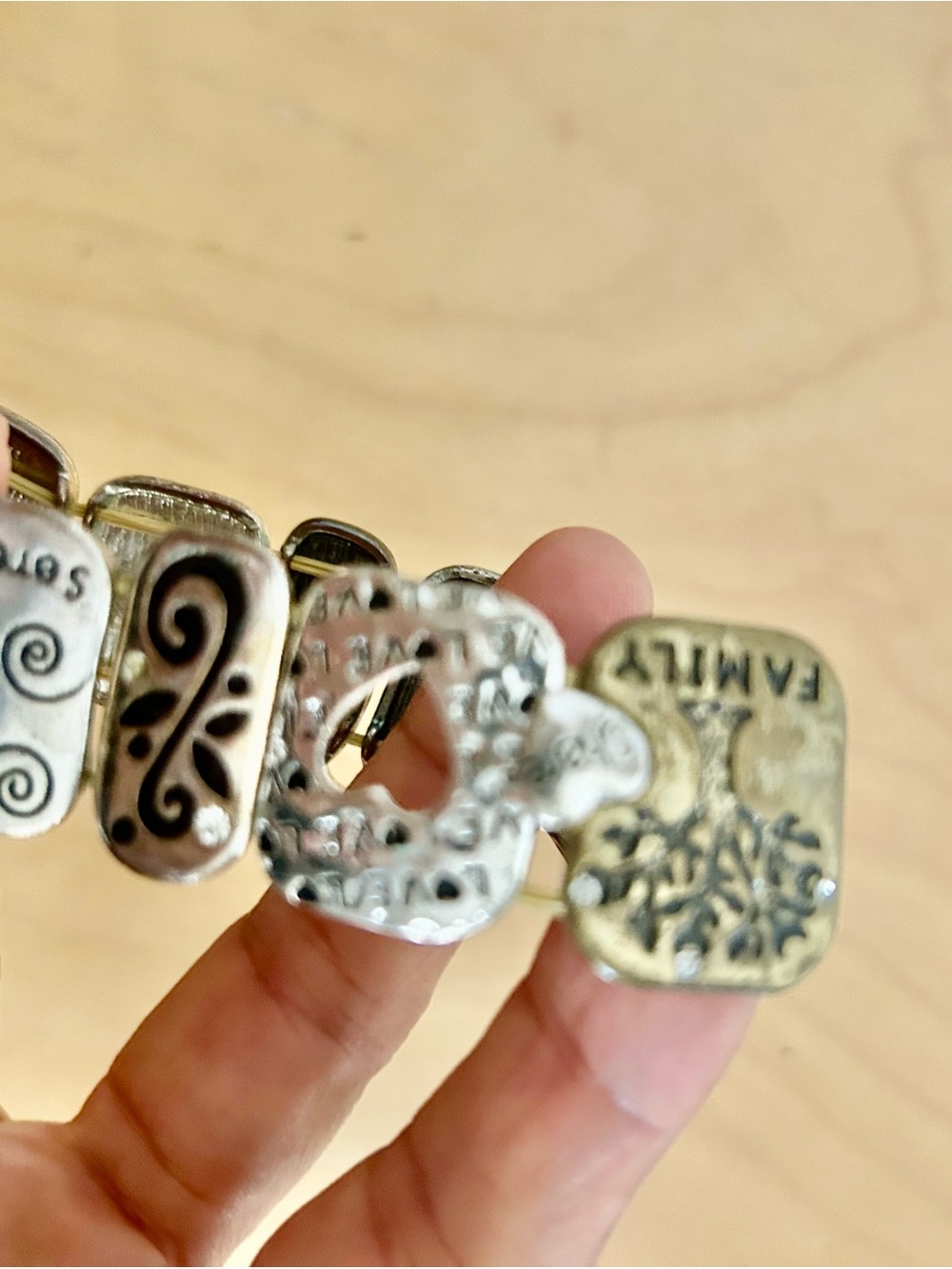 Source Unknown Silver-Tone Inspirational Charm Stretch Bracelet - Picture 7 of 8